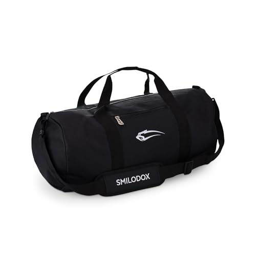 Smilodox Unisex Sports Bag Classic 2.0 - Training Bag for Fitness, Sports, Gym &amp; Travel with Many Compartments - Carrying Bag, Shoulder Bag, Travel Bag, Color: Black on Sale