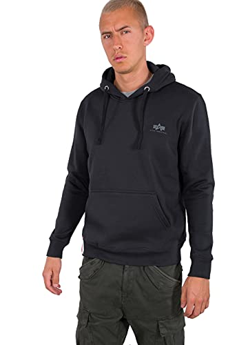 Alpha Industries Herren Basic Hoody Small Logo Kapuzenpullover, Rep.Blue, im Sale