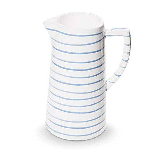 GMUNDNER KERAMIK water jug ​​capacity: 1.2 liters blue-flamed tableware, handmade in Austria on sale