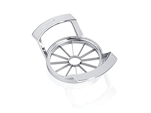 Leifheit Apple Slicer ProLine Series, apple cutter with stainless steel blades, divides into 12 equal pieces and cores, fruit cutter, easy to clean, apple corer, silver on sale