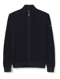 Thumbnail for bugatti Herren Strickjacke Regular Fit Reißverschluss Basic Baumwolle Stehkragen im Sale