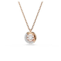 Thumbnail for Swarovski Dextera pierced earrings, round cut, white, rose gold-plated on sale