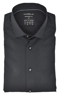 Thumbnail for Marvelis Herren Easy to Wear Hemd Modern Fit Kent Kragen Langarm Stretch Einfarbig Anthrazit, Kragenweite:45 im Sale