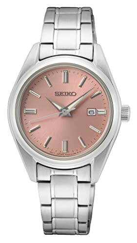 Seiko Women's Analog Quartz Watch with Stainless Steel Bracelet SUR529P1 on Sale