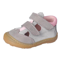 Thumbnail for RICOSTA Girls' Velcro Low Shoes EBI, Baby and Toddler First Walker Shoes, Width: Medium, Loose Insole, Velcro Fastener, Graphite/Pink (450), 22 EU on Sale