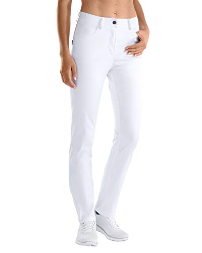 CLINIC DRESS Hose - Damen Stretch Hose 5-Pocket mit Teilgummibund, hoher Bund, Schrittlänge ca. 78 cm Navy 38 im Sale
