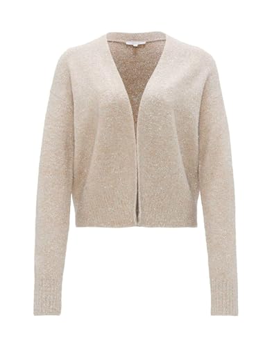 OPUS Damen Strickjacke | Cardigan DAMETTA Loose mit Glitzer Details Ivory, 36 im Sale