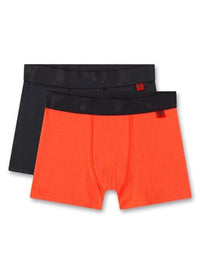 Thumbnail for Sanetta Jungen-Hipshorts (Doppelpack) Orange | Hochwertige und nachhaltige Unterhose für Jungen aus Baumwoll-Mix. Inhalt: 2er Set Unterwäsche für Jungen 092 im Sale