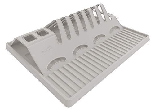 Rotho Spacewonder faltbarer Geschirrabtropfer, Kunststoff (PP) BPA-frei, grau, (39.0 x 32.0 x 2.0 cm) im Sale