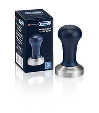 Thumbnail for De'Longhi DLSC058, coffee tamper made of robust stainless steel with a stylish wooden handle, in elegant blue/silver on sale