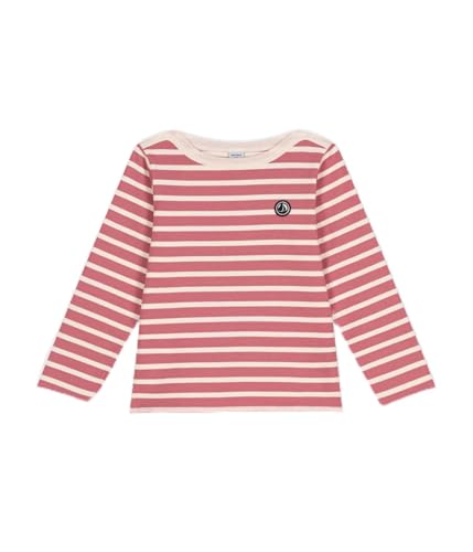 Petit Bateau A0BJL Langärmliges Matrosenoberteil Mädchen Rosewood/Avalanche 5 Jahre im Sale