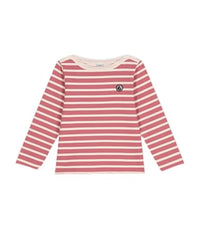 Thumbnail for Petit Bateau A0BJL Langärmliges Matrosenoberteil Mädchen Rosewood/Avalanche 5 Jahre im Sale