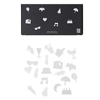 Thumbnail for Design Letters Party Icons for Message Boards, 20 Pack (White) - Graphic symbols for your party. Create a fun drink menu with the sharp-edged icons on the board.