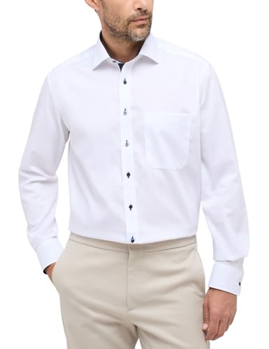 ETERNA Langarm Hemd COMFORT FIT Pinpoint unifarben mit Classic Kent Kragen- im Sale