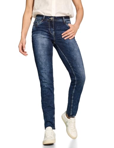 CECIL Damen Style Scarlett 1-Knopf 59 Jeans Casual Fit, Mid Blue Wash, 31W / 30 im Sale