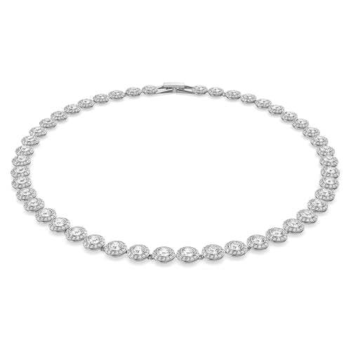Swarovski Una Angelic Necklace, Round, White, Rhodium-plated on sale