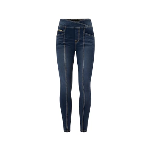 FREDDY - Crossover-Hose mit hoher Taille aus Denim-Strick in Used-Optik, Dunkle Jeans, im Sale