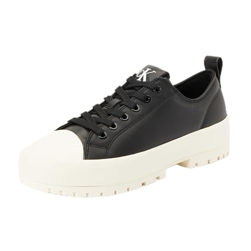 Calvin Klein Women's Hybrid Sneaker Nappa Low Top, Black, 41 on sale
