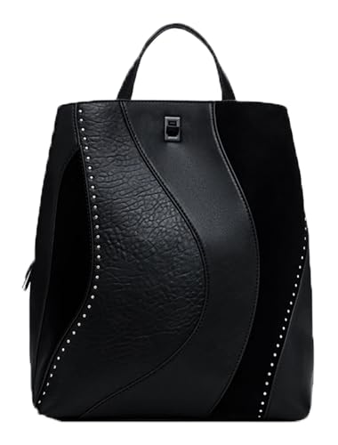 Desigual Women's Accessories PU Backpack MEDIUM, Schwarz im Sale