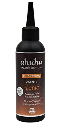 Thumbnail for ahuhu THICKENING Caffeine Tonic (100ml) - Vitalizing hair tonic with strengthening organic caffeine, strengthens and fortifies hair from the roots, suitable for all hair types and also for hair loss, vegan