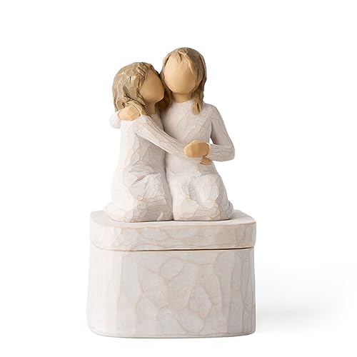 Willow Tree memory box with Sister Mine inscription, shaped, hand-painted