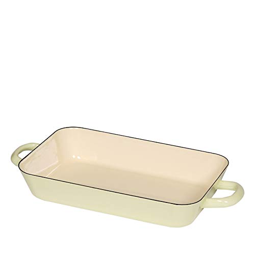 Riess - Bratpfanne - Auflaufform - Ofenform - Emaille - gelb - 29 x 18 cm im Sale