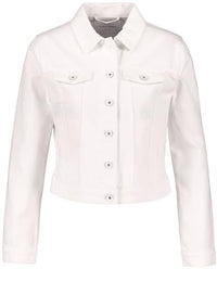 Thumbnail for Gerry Weber Damen Jeansjacke aus Baumwolle Langarm, Manschetten unifarben Off-White 40 im Sale