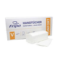 Thumbnail for fripa Papiertücher Comfort: 2-lagig, 20 Bund x 160 Blatt, 100% Zellstoff, V-Falz, hochweiß, 9100001723_K im Sale