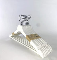 Thumbnail for IKEA BUMERANG (wheeled infantry fighting vehicle) white curved wooden clothes/coat hanger