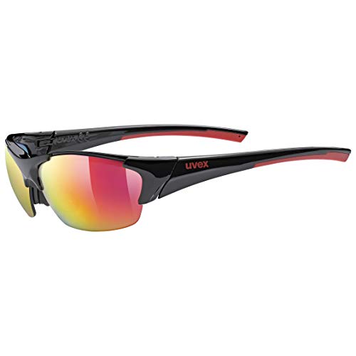 uvex blaze III - Sportbrille für Damen und Herren - inkl. Wechselscheiben - druckfreier Sitz & perfekter Halt - black matt/smoke - one size im Sale