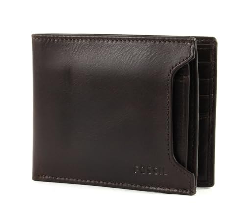 Fossil Brieftasche für Herren Derrick, 100% Leder Bifold Dunkelbraun 11,5 cm x 2 cm B x 9 cm H ML3685201 im Sale