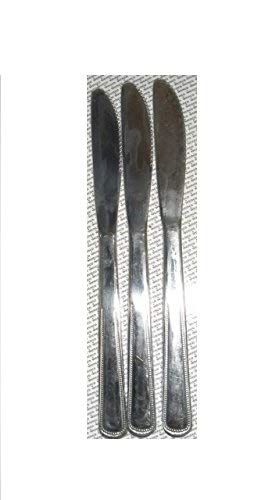 wenco Tafelmesser Messer 3er Set für Picknick und Camping mit Wellenschliff und Perlranddecor im Sale