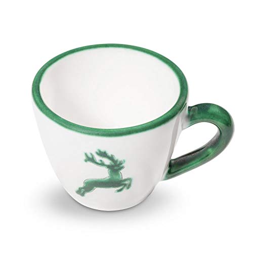 GMUNDNER KERAMIK Espresso cup Gourmet Capacity: 0.06 liters green deer tableware, handmade in Austria on sale