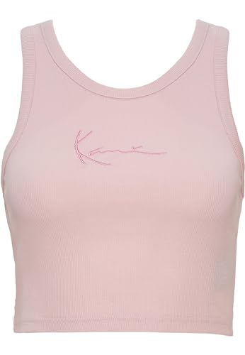 Karl Kani Damen KW232-032-3 KK Small Signature Racer Rib Top Light Rose im Sale