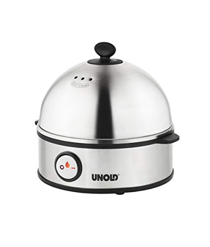 UNOLD 38626 EGG COOKER Noble - 360 W, insert for 1 to 7 eggs, cooking bowl, stainless steel/black, BPA-free, on sale