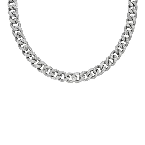 FOSSIL Herrenkette Harlow Linear Texture Chain Edelstahl, JF04696040 im Sale