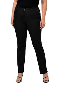 Thumbnail for Ulla Popken Damen Slim-jeans Jeans, Schwarz, 46 EU im Sale