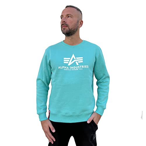 Alpha Industries Basic Sweater Sweatshirt für Herren Jungle Green im Sale