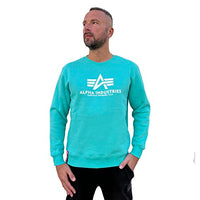 Thumbnail for Alpha Industries Basic Sweater Sweatshirt für Herren Jungle Green im Sale