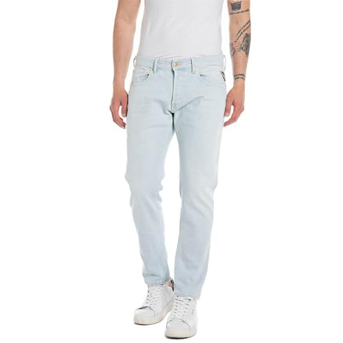 Replay Herren Jeans Willbi Regular-Fit Original, Superlight Blue 011 (Blau), 32W / 30 im Sale