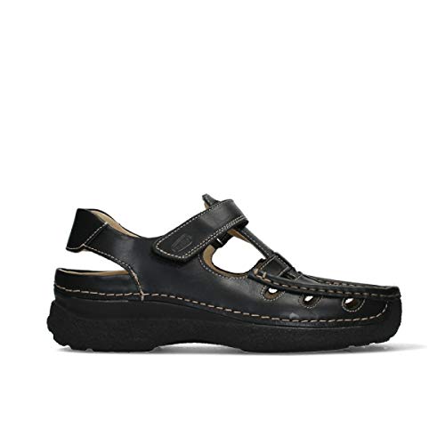 Wolky Comfort Comfort Shoes Roll Sandal Men - 50000 Leather Black - 45 on Sale