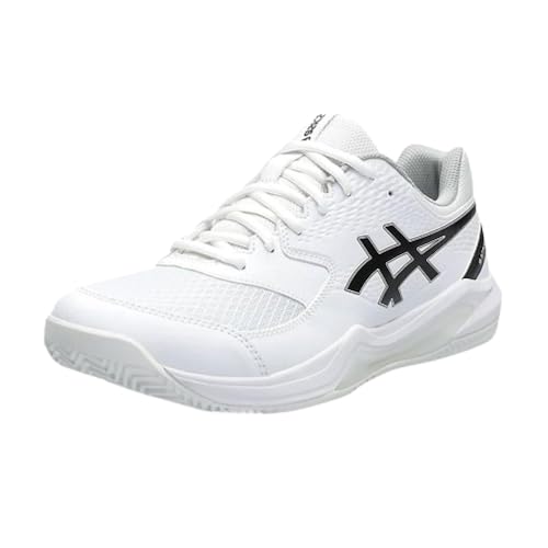 ASICS men's Gel-Dedicate 8 Clay sneaker, white/black, 44.5 EU on sale
