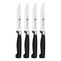 Thumbnail for ZWILLING Four Stars Steak Knife Set, 4-piece, Blade length 12 cm, Stainless special steel, Ergonomic plastic handle, Black [Made in Germany], Colorful on sale