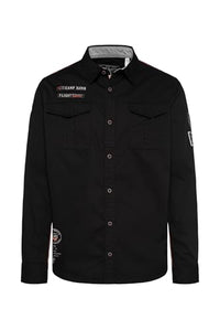 Thumbnail for Camp David Herren Cargohemd mit Klappentaschen, Patches und Prints Black im Sale