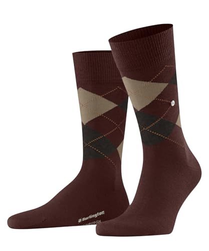Burlington Men's Socks Edinburgh So Wool Patterned 1 Pair, Red Cranberry 8033, 40-46 on Sale