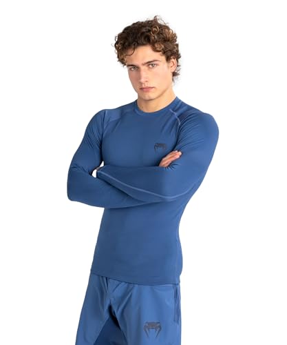 Venum, Contender Langärmeliger Rashguard, Herren, , Blau im Sale