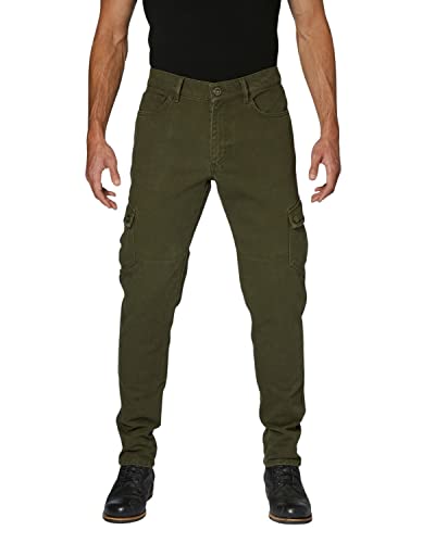 Rokker Cargo Slim Motorrad Textilhose (Oliv,34) im Sale