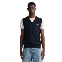 Thumbnail for GANT Herren Classic Cotton Slipover Pullunder, Evening Blue, EU im Sale
