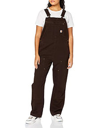 Thumbnail for Carhartt Damen Rugged Flex Canvas-Latzhose, Dunkelbraun, im Sale