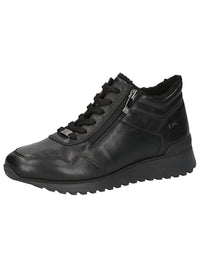 Thumbnail for CAPRICE women's flat leather sneakers, water-repellent, black (Black Nappa), 37 EU on sale